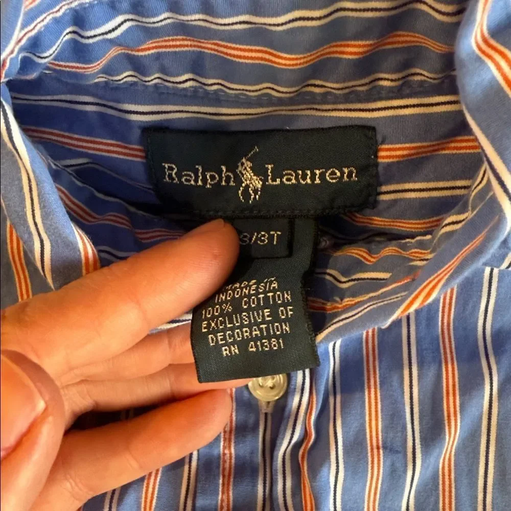 ((2 PIECE)) RALPH LAUREN AND SWEET MAGNOLIA 100% COTTON TODDLER BOY BUNDLE SZ 3T